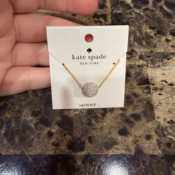 Kate Spade "Razzle Dazzle" Pave Ball Necklace Gold - Picture 3 of 6